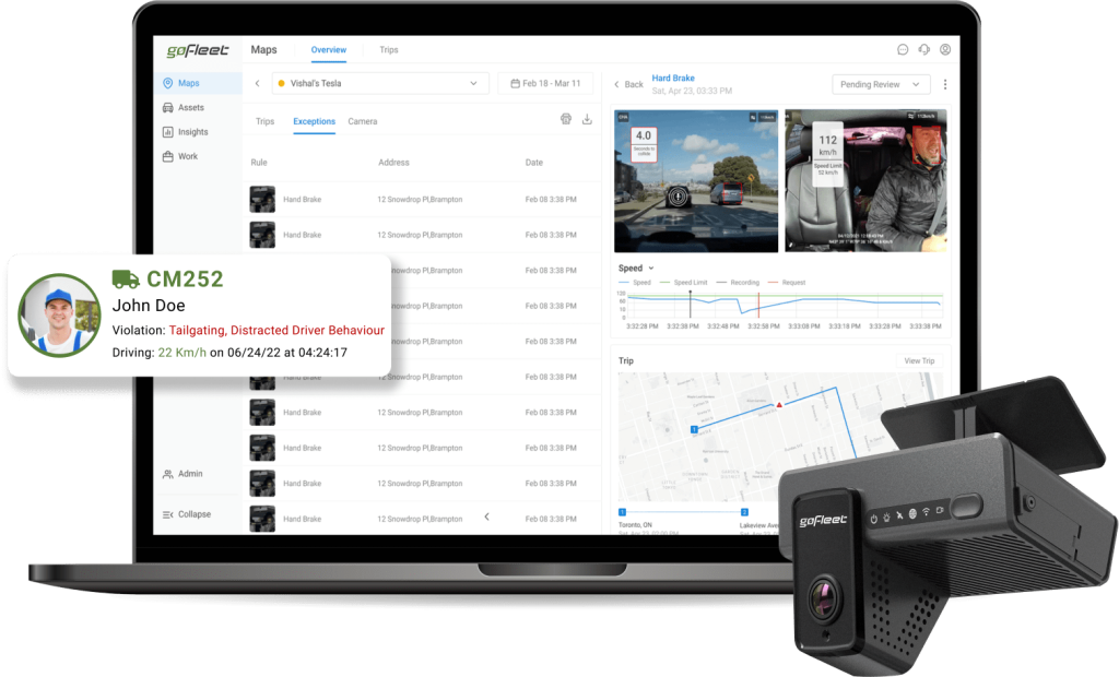 Fleet Dash Camera with AI for safer fleet operations